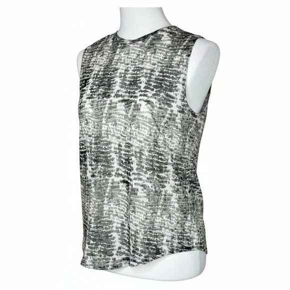 LNA Sleeveless Zebra Print Top Size S – Black Gray White Animal Pattern Tank - Picture 1 of 3